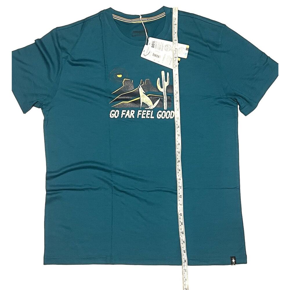 Smartwool Moonlight Desert Graphic T-Shirt Tee Size L Short Sleeve Grn Blu NWT - Picture 12 of 14